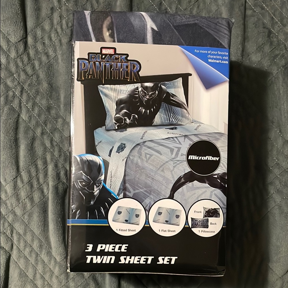 Black Panther - Marvel Twin Sheet Set with Iconic Design